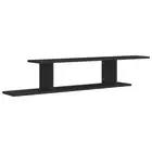 Wall-Mounted Tv Shelf Black 125X18x23 Cm Engineered Wood Wood TV Stands & Entert