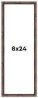 8x24 Frame Brown Bamboo with Dark Coffee/Walnut Finish | Solid Wood Picture Fram