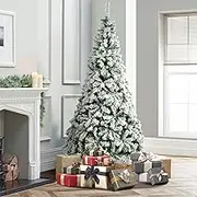 Mazam Christmas Xmas Tree 1.8M 6FT Snow Flocked Home Decorations 600 Tips