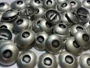 Hot! Italian High Tech Metal Shirting Button Matte Silver 15mm 5/8" 2hole