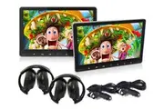 Elinz 2x 11.6" Active Car Headrest DVD Player HDMI GAME 1920*1080P IR FM SD USB 9"