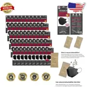 3D Tri-Fold Black KF94 Masks - 10 Pack with 4 Layers & Comfortable Ear Loops