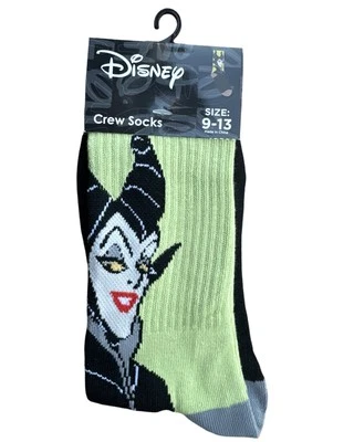 Disney Villain Maleficent Crew Socks Size 9-13