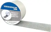 Window Screen Repair Tape - Screen Door Repair Kit | 4.8cm/1.89in Strong Adhesive Doors Fiberglass Patch Waterproof Covering Mesh Tape for Fixing Holes Tears Home Bedroom Living Room Porch