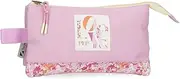 [Pepe Jeans] Joumma Bags by Joumma Bags Triple Pink 22 x 12 x 5 cm Polyester Triple Pencil Case, Pink, Triple Pencil Case