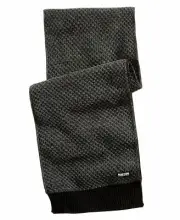 $97 Kenneth Cole Reaction Men Black Gray Knit Warm Winter Muffler Scarf One Size