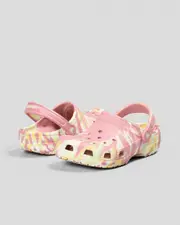 [Crocs] Crocs Women's Classic Marbled Clogs Shoes in Daylily Size M9W11 M9W11 Daylily