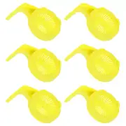 6 Pcs Sprouts Growing Kit 86mm Wide Mouth Canning Jar Lid, Yellow