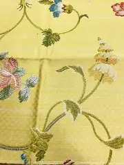 2 Scalamandre fabric- MILLEFIORI -Colony Collection- V 18 ”x H 27“-color Giallo