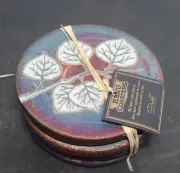 Raku Art Pottery Coasters Signed by Jeremy Diller - Set Of 4 NEW