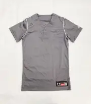 Under Armour Stock Change-Up Henley Softball Jersey Women's S M L Grey USJ117W