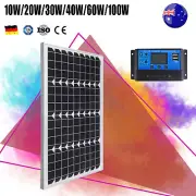 10W 20W 30W 40W 60W 100W Solar Panel Kit 12V Backup for Battery Charger Portable