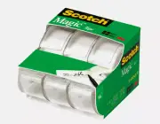 3 Pack Scotch Clear MAGIC TAPE Matte Finish Invisible Gift 3/4" W x 300" L 3105