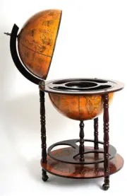 Globe Hidden Home Pub Hide A Bar 37" Old World Style Nautical Furniture New