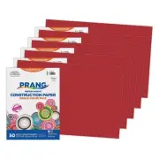 Pacon SunWorks 12" x 18" Construction Paper Holiday Red 50 Sheets/Pack 5 Packs