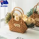 Portable Flower Basket Decorative Wicker Bamboo Basket Home Decor Storage Basket
