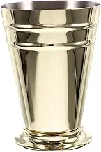 Cup Cocktail Special Step Cup Cold Drink Curled Mojito Mule (Step Cup Gold) Stainless Steel Cocktail Cups Convenient Wine Cup Anti-Break Cup Wine Tumbler Household Bar Glass