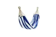 Blue Striped Single Size Cotton Hammock 150 x 205 cm