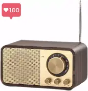 Vintage Bluetooth FM Radio Retro Portable 5W Speaker TF Card/USB MP3 Bass Mode