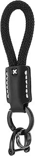 [BESPORTBLE] 1 Set Braided Cattlehide Keychain with Ring Stylish Keyring Pendant for Car Keys Backpack Purse Soft Texture Durable Rope present for Men