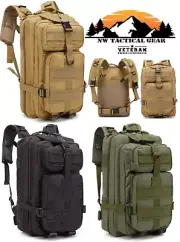 Hiking Military Tactical Molle Camping Bag Army Rucksack Backpack Camo 30L S/M