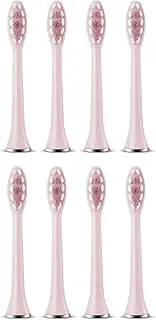 Replacement Toothbrush Heads Compatible For SUBORT S7/Bair X7 X7S X11 X11S Electric Toothbrush Accessories Nozzles Bristles(8pcs PINK)