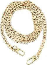 HUIANER Purse Chain with Buckles DIY Handbag Strap Shoulder Bag 120cm Long Metal Accessory Replacement Chain Strap
