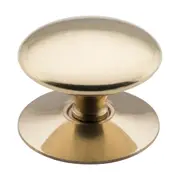 3668 Cupboard Knob Sheet Brass Victorian Polished Brass D38xP29mm