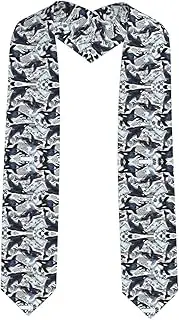 [EdWal] Killer Whale print Graduation Stole and Sash Class for Unisex Adult Honor Stole Honor Stole of 2025
