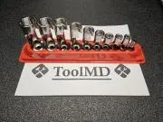 Snap-on Tools USA NEW 10pc 3/8" Drive SAE Master Flare Nut Socket Set 207FRX