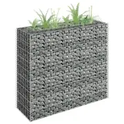 Galvanized Steel Gabion Raised Garden Bed 90x30x90 cm Outdoor Planter Box