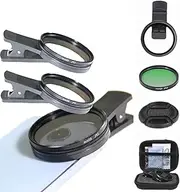52mm Clip-0n Cpl Phone Cameralens Filter Kit, Circular Polarizer Polarizing Filter Compatible with Mostcell Phones, Cplfilter Compatible with Phone,52calibre, Wide Compatibility (52mm*2)