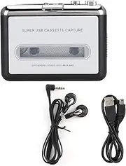 Cassette Tape Player, Cassette Player MP3 Converter Portable Tape Player Captures MP3 Audio Music Via USB Cassette Converter
