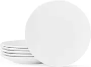 Everyday White Fitz and Floyd Coupe White Appetizer Plates, Set of 6