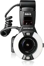 MEKE MK-14EXT-C E-TTL Macro LED Ring Flash with LED AF Assist Lamp for EOS 4000D 70D 77D 80D Rebel T7i T6i T6s T6 T5i T5 T4i T3i SL2 and Other EOS Digital DSLR Camera with Standard Hot Shoe Stand