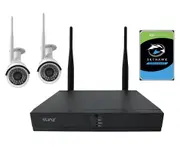 Elinz 4CH CCTV Wireless Security System 2MP IP WiFi 2x Camera 1080P NVR Outdoor 1TB H265