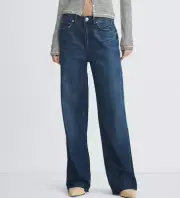 rag & bone Logan Featherweight Mid Rise Wide Leg Jeans TR 2269