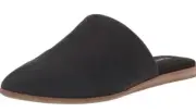Women's Shoes TOMS JADE Casual Slip On Mule Flats - Size 6.5 BLACK LEATHER