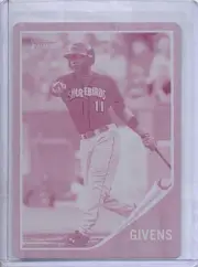 2011 Topps Heritage Minors Mychal Givens Magenta Printing Plate..Only 1/1 World