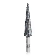 Four Spiral Flute Cobalt Step Drill Bit,1/8"-1/2" M35 Wear-Resistant TiAlN Co...