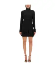 open-back high-neck minidress IT42 Black