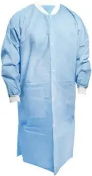 SMS 45 GSM 2 Pockets Lab Coat Disposable Unisex Adult M/L High Quality 40 Pcs