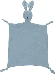 YARNOW Rabbit Comforter Security Blanket Soft Cotton Soothing Towel for Newborns Boy Girl Cute Animal Design for Crib Pram Present for Boys