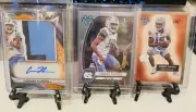 2024 Bowman Conner Harrel 1st 3 color jersey 18/49 player worn UNC Tar 3 cards