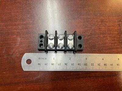 QTY-2 3 Position Double Row Terminal Barrier Block Board Strip 3POS Molex Beau