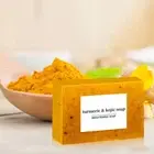 Lemon Turmeric Kojic Acid Soap Face & Body Soap with Foaming Net for Skin Care