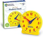 Learning Resources Big Time Student Clock, Teaching & Demonstration Clock, 12 Hour, Ages 5+