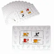 Set of 12 PVC Easy Care Placemats - Coffee House