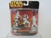Star Wars ROTS Clone Trooper Builder Set of 3 Burgundy Variant 2005 (Pg80E)