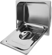 FUNNETOYU Stainless Steel Hotel Pan with Lid Chafing Steam Food Pan for Restaurant Buffet Trays Jam Design Easy to Clean Versatile Catering Supplies
